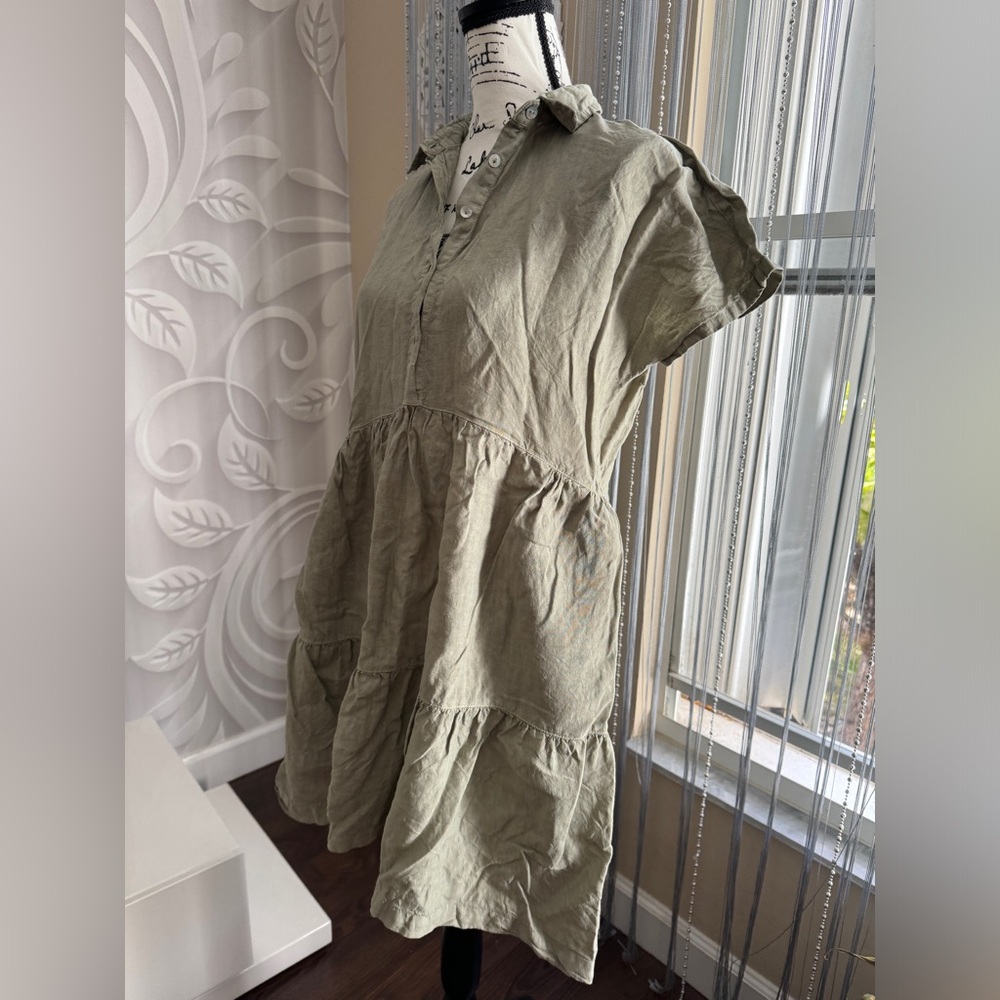 Tahari Olive Green Mini Dress